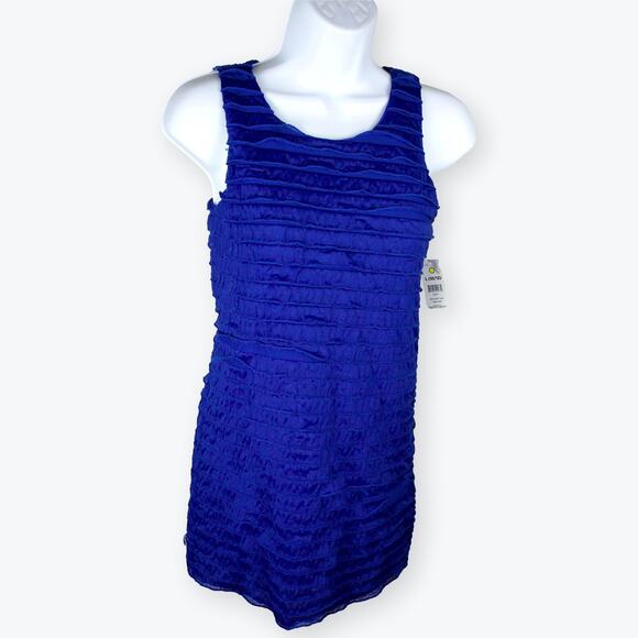 Bobbie Brooks For Girls Royal Blue Tiered Tunic Sleeveless Top L NWT - Picture 1 of 6